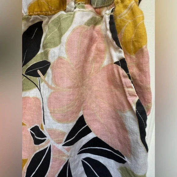 RACHEL ZOE Linen Tropical Floral Shorts Womens size Large - Picture 2 of 3